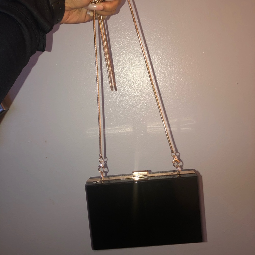 Black Square Clutch Purse
